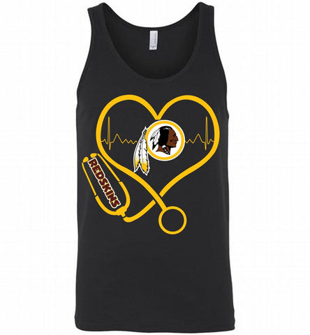 Nurse Heartbeat Washington Redskins Tank - zezetee