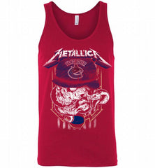 Metallica Skull Snake Vancouver Canuckss Tank - zezetee