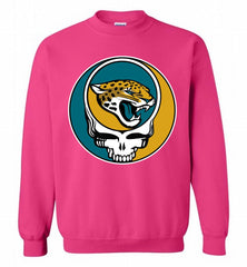 Jacksonville Jaguars Grateful Dead Logo Band Crewneck Sweatshirt - zezetee