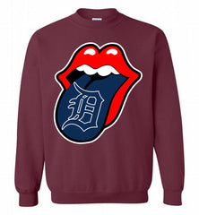 Detroit Tigers  x The Rolling Stones Logo Crewneck Sweatshirt - zezetee