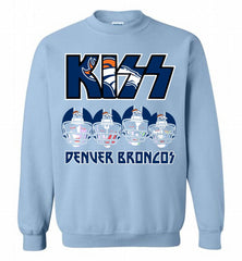 Kiss Denver Broncos Logo Crewneck Sweatshirt - zezetee