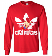 ADIDAS FOOTBALL MICKEY MOUSE DISNEY SPORTS Gildan Long Shirt - zezetee