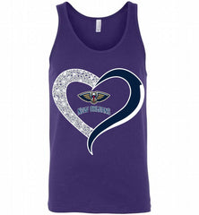 New Orleans Pelicans In Diamond Heart Tank - zezetee