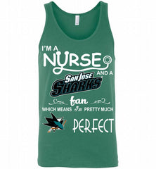 I'M A Nurse And A San Jose Sharks Fans Gift Tank - zezetee