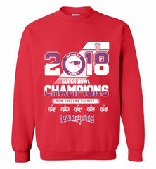 2018 SUPER BOWL CHAMPIONS NEW ENGLAND PATRIOTS Crewneck Sweatshirt - zezetee