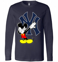 Disney Mickey Mouse Dabbing New York Yankees Long Sleeve - zezetee
