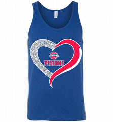 Detroit Pistons In Diamond Heart Tank - zezetee