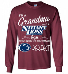 I'M A Grandma And A Penn State Nittany Lions Fan Gildan Long Shirt - zezetee