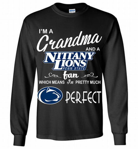 I'M A Grandma And A Penn State Nittany Lions Fan Gildan Long Shirt - zezetee