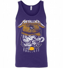 Metallica Skull Snake Pittsburgh Penguins Tank - zezetee