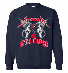 Metallica St Louis Eagles Logo Crewneck Sweatshirt - zezetee