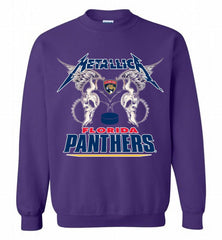 Metallica Florida Panthers Logo Crewneck Sweatshirt - zezetee
