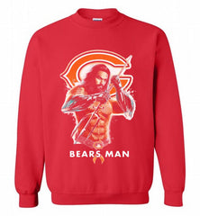 AQUAMAN CHICAGO BEARS MAN Crewneck Sweatshirt - zezetee