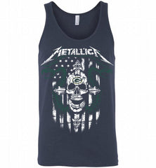 Metallica Snake Skull Green Bay Packers Logo Tank - zezetee