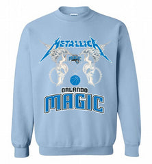 Metallica Orlando Magic Logo Crewneck Sweatshirt - zezetee