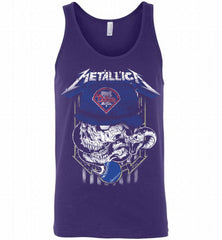 Metallica Skull Philadelphia Phillies Logo Tank - zezetee