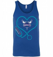 Nurse Heartbeat Love Charlotte Hornets Bobcats Tank - zezetee