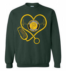 Nurse Heartbeat Pittsburgh Pirates Crewneck Sweatshirt - zezetee
