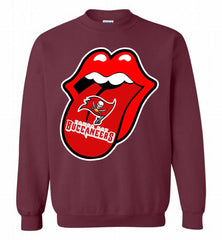 Tampa Bay Buccaneers  x The Rolling Stones Logo Crewneck Sweatshirt - zezetee