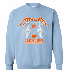 Metallica Clemson Tigers Logo Crewneck Sweatshirt - zezetee