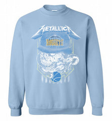 Metallica Skull Snake Denver Nuggets Crewneck Sweatshirt - zezetee