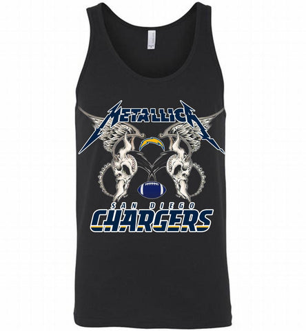 Metallica Los Angeles Chargers Logo Tank - zezetee