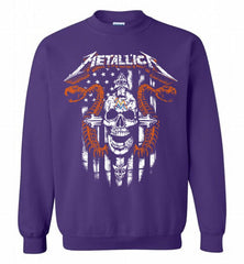 Metallica Miami Marlins Logo Crewneck Sweatshirt - zezetee