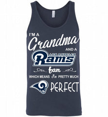 I'M A Grandma And A Los Angeles Rams Fans I'm Pretty Much Perfect Tank - zezetee