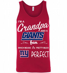 I'M A Grandpa And A New York Giants Pretty Much Perfect Tank - zezetee
