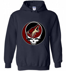 NHL TEAM ARIZONA COYOTES X GRATEFUL DEAD LOGO BAND Hoodie - zezetee
