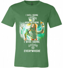 AQUAMAN I WILL DRINK JACK DANIEL'S HERE THERE I WILL DRINK JACK DANIEL'S EVERYWHERE Canvas USA - zezetee