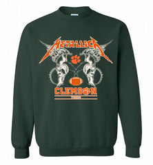 Metallica Clemson Tigers Logo Crewneck Sweatshirt - zezetee