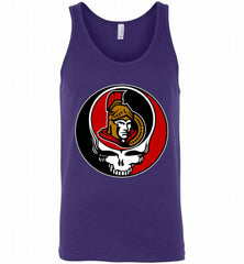 NHL TEAM OTTAWA SENATORS X GRATEFUL DEAD LOGO BAND Tank - zezetee
