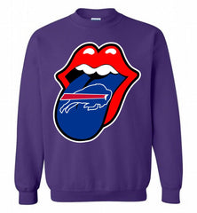 Buffalo Bills x The Rolling Stones Logo Crewneck Sweatshirt - zezetee