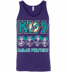 Kiss Miami Dolphins Logo Tank - zezetee