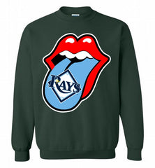 Tampa Bay Rays  x The Rolling Stones Logo Crewneck Sweatshirt - zezetee