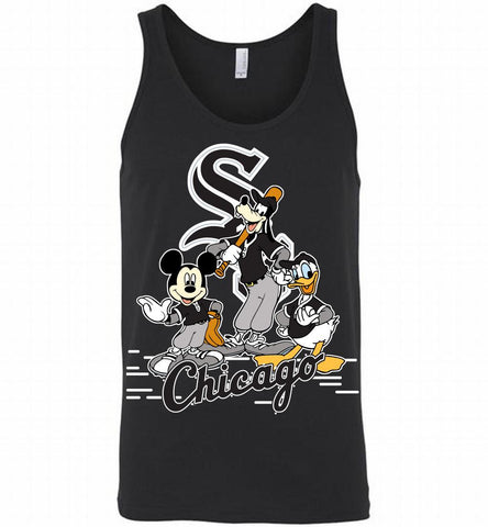 Mickey Goofy Donald Chicago White Sox Teams Tank - zezetee