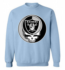 Oakland Raiders  Grateful Dead Logo Band Crewneck Sweatshirt - zezetee
