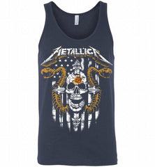 Metallica Snake Skull Phoenix Sun Logo Tank - zezetee