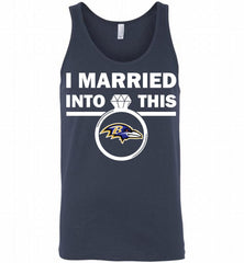 I MARRIED INTO THIS NFL Baltimore Ravens Fans Gift Tank - zezetee