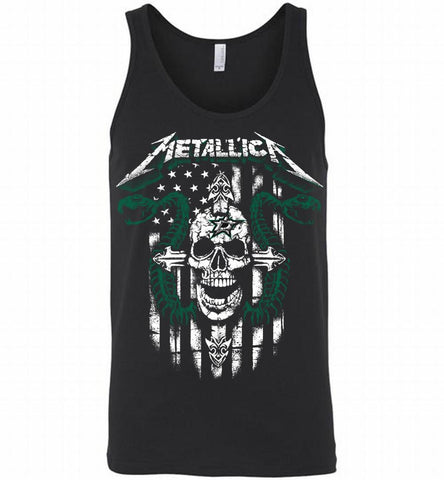 Metallica Snake Skull Dallas Stars Logo Tank - zezetee