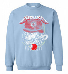 Metallica Skull Boston Red Sox Logo Crewneck Sweatshirt - zezetee