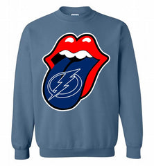 Tampa Bay Lightning  x The Rolling Stones Logo Crewneck Sweatshirt - zezetee