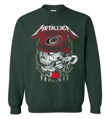 Metallica Skull Snake Carolina Hurricanes Crewneck Sweatshirt - zezetee