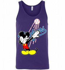 Disney Mickey Mouse Dabbing Los Angeles Dodgers Tank - zezetee