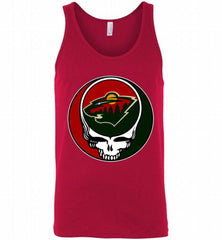 NHL TEAM MINNESOTA WILD X GRATEFUL DEAD LOGO BAND Tank - zezetee