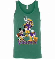 Mickey Goofy Donald Disney Minnesota Vikings Football Gift Tank - zezetee
