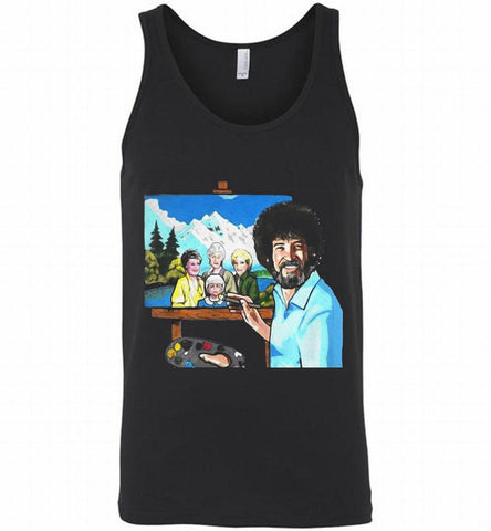 BOB ROSS PAINTING THE GOLDEN GIRL Tank - zezetee