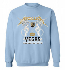 Metallica Vegas Golden Knights Logo Crewneck Sweatshirt - zezetee