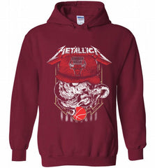 Metallica Skull Snake Chicago Bulls Hoodie - zezetee